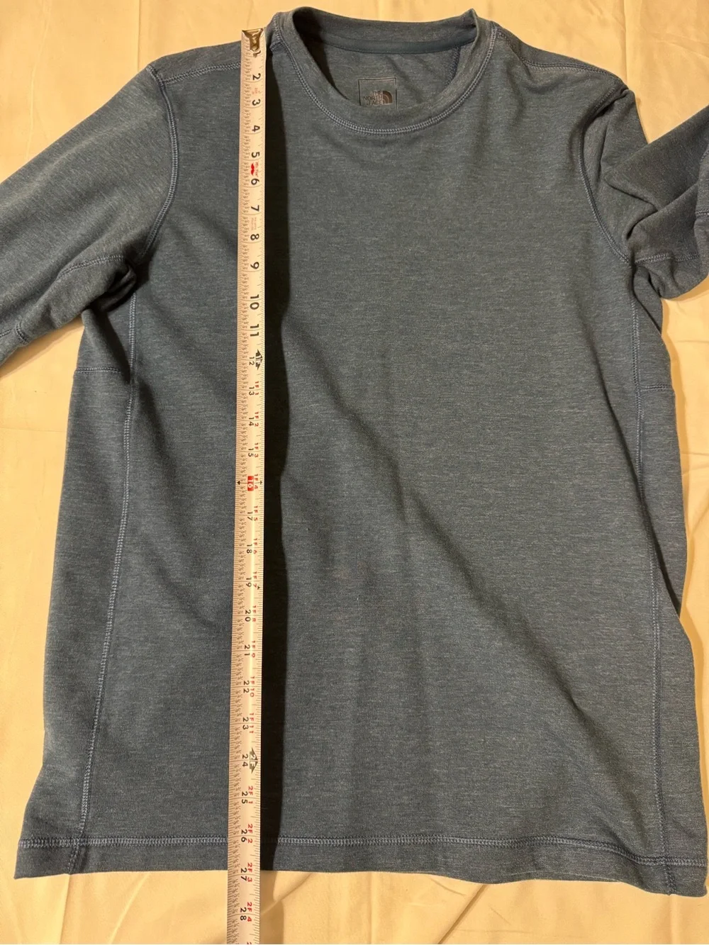 The North Face Men's Heather Slate Blue Crewneck Shirt Medium